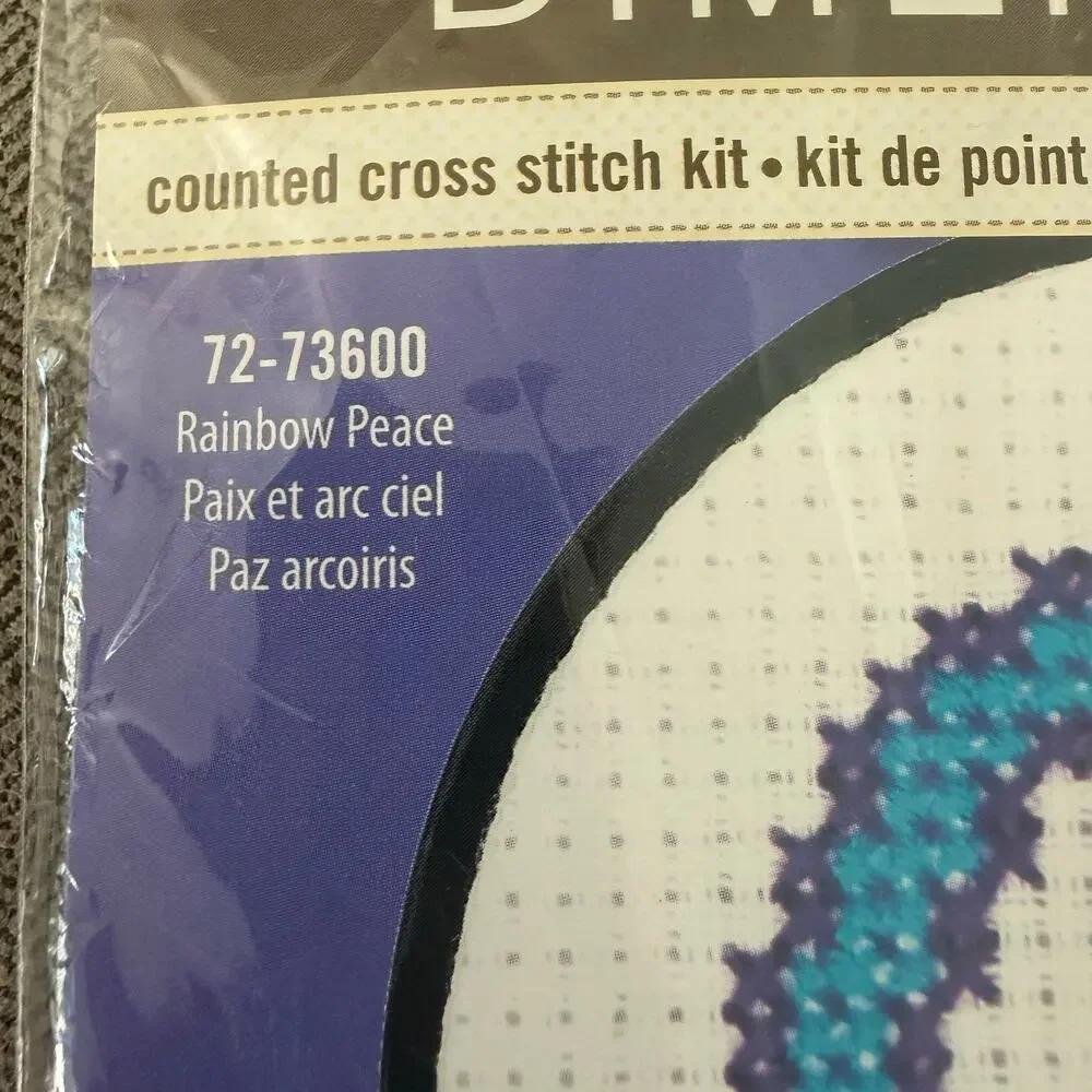 Dimensions Learn-A-Craft Cross Stitch Kits Lot of 2 Turtle Peace Sign NEW